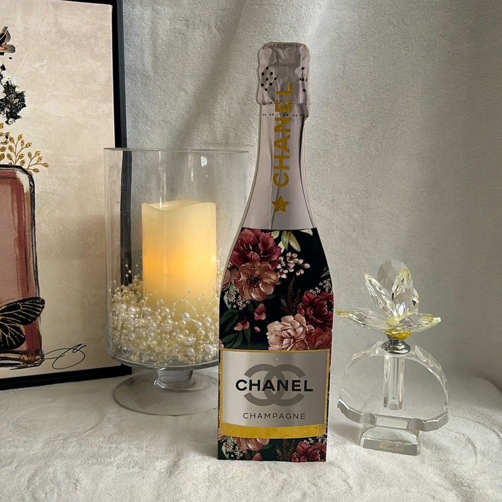 Decorative Wooden Champagne Bottle